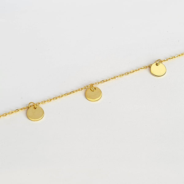 Wren Gold Disc Choker Necklace