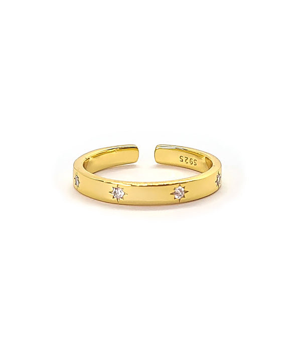 Astrid CZ Adjustable Gold Ring