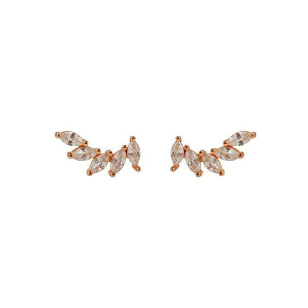 Angel Wing Rose Gold Stud Earrings