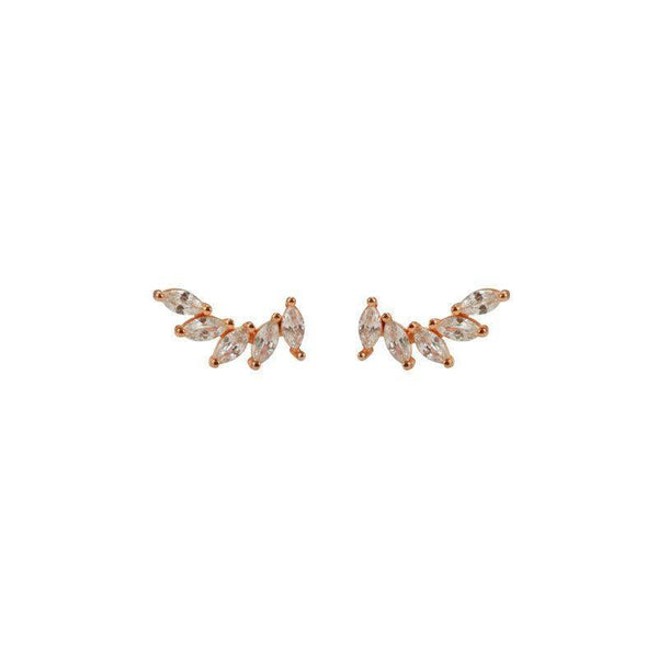 Angel Wing Rose Gold Stud Earrings - Eschati Jewellery