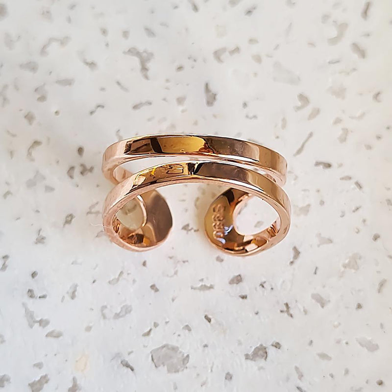 Eliana Rose Gold Adjustable Ring - Eschati Jewellery